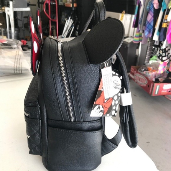 Loungefly Minnie Mouse Bow Mini-Backpack: - Picture 2 of 7